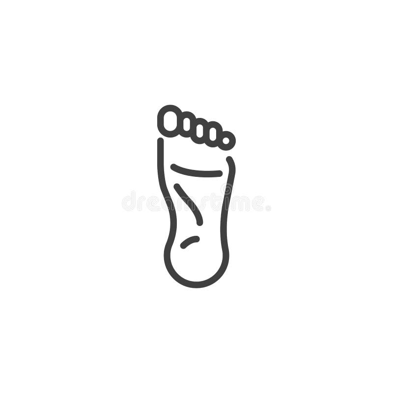 Foot Line Icon Modern Infographic Logo And Pictogram Stock Vector