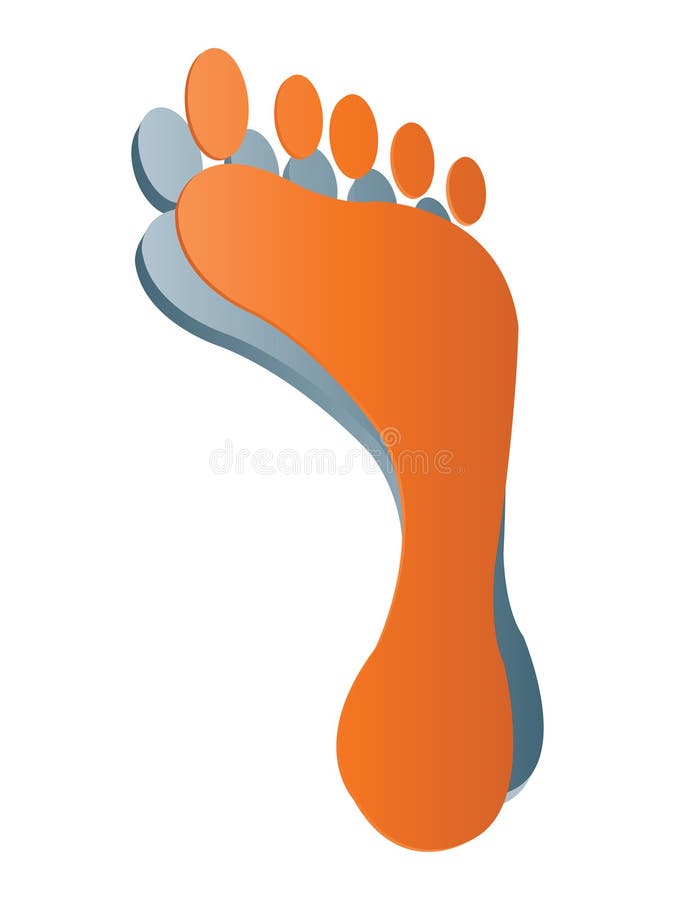 Human footprint vector illustration