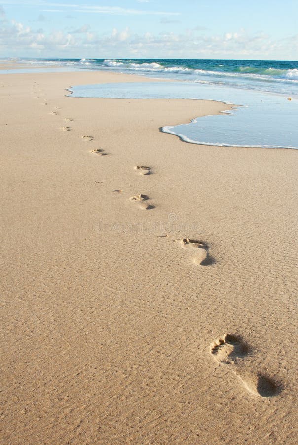 South Beach Footprints in Sand Stock Image Image of florida, beach