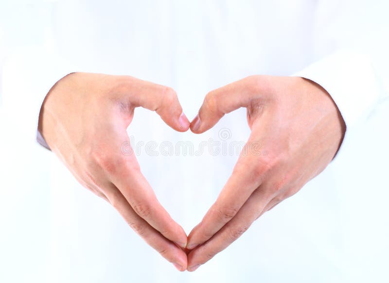 Human hand heart