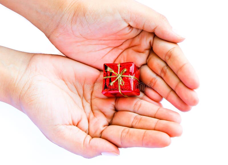 734 Human Hand Holding Small Red Gift Box Stock Photos Free & Royalty