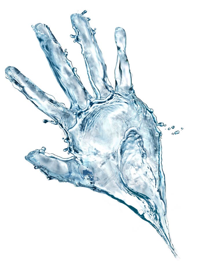 Human hand made by water splash.
