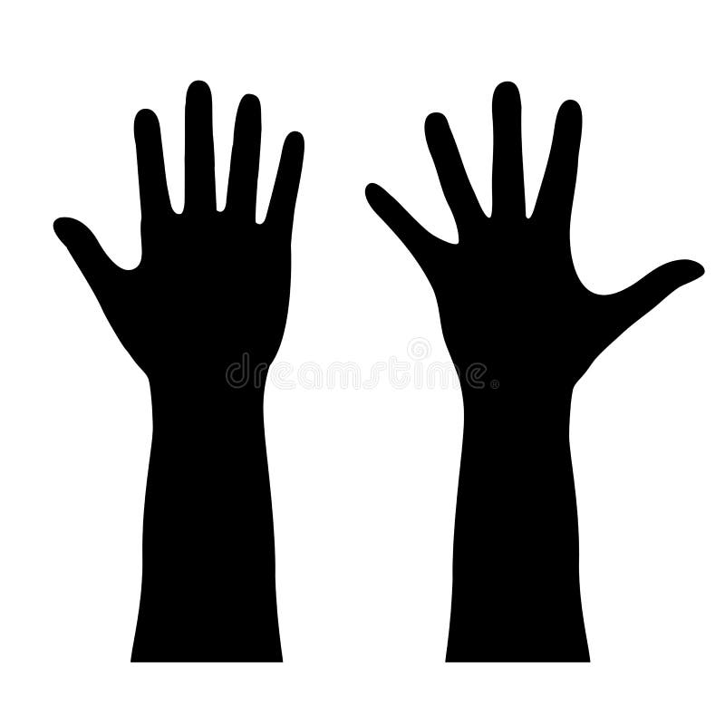 Human hand outline stock vector. Illustration of fingers 56014674