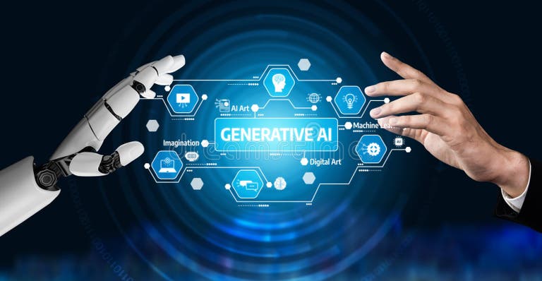 Human Hand and Robotic Hand Defining the Future of Generative AI with ...