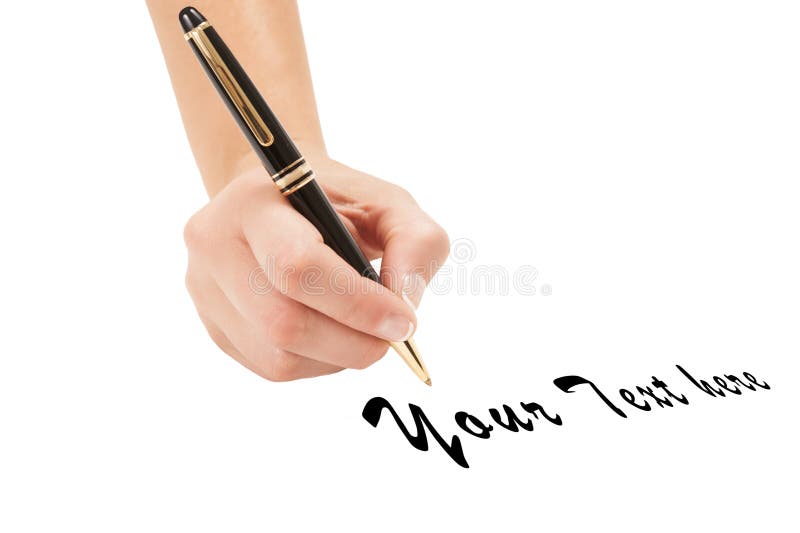 Human hand writing