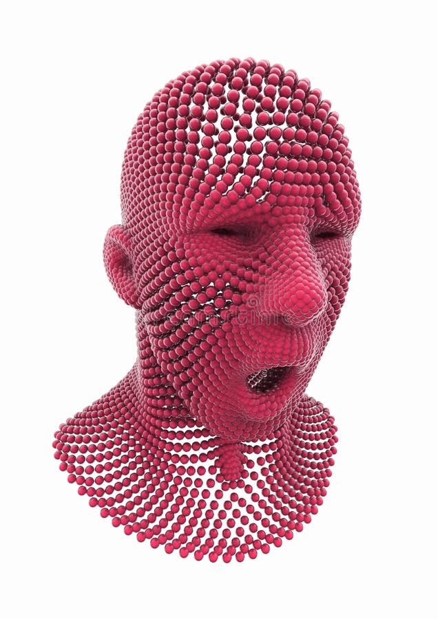 Human Head made of Spheres stock illustration. Illustration of eyes