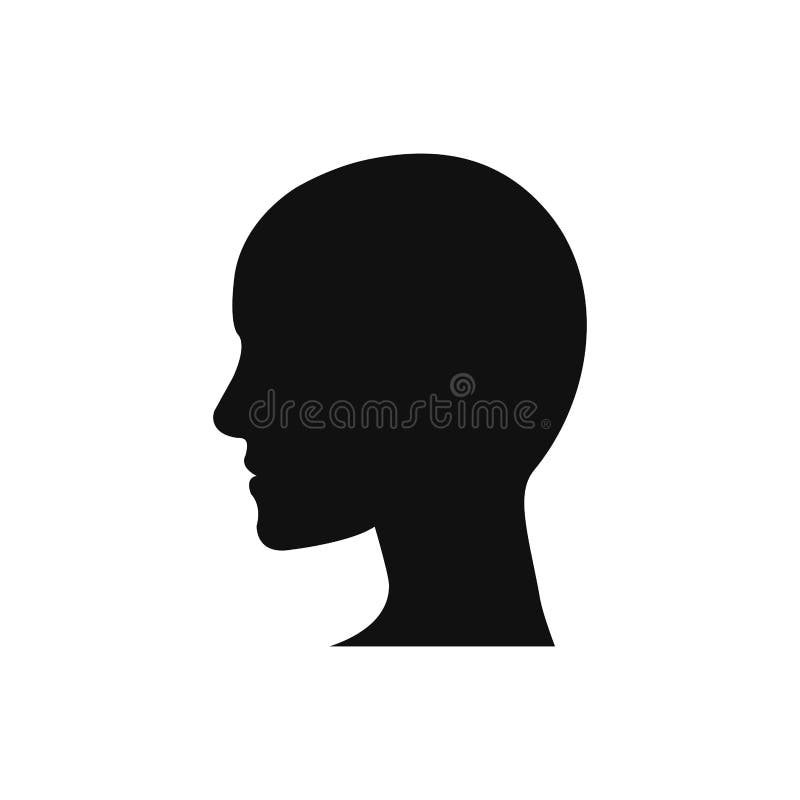 Human head silhouette vector illustration