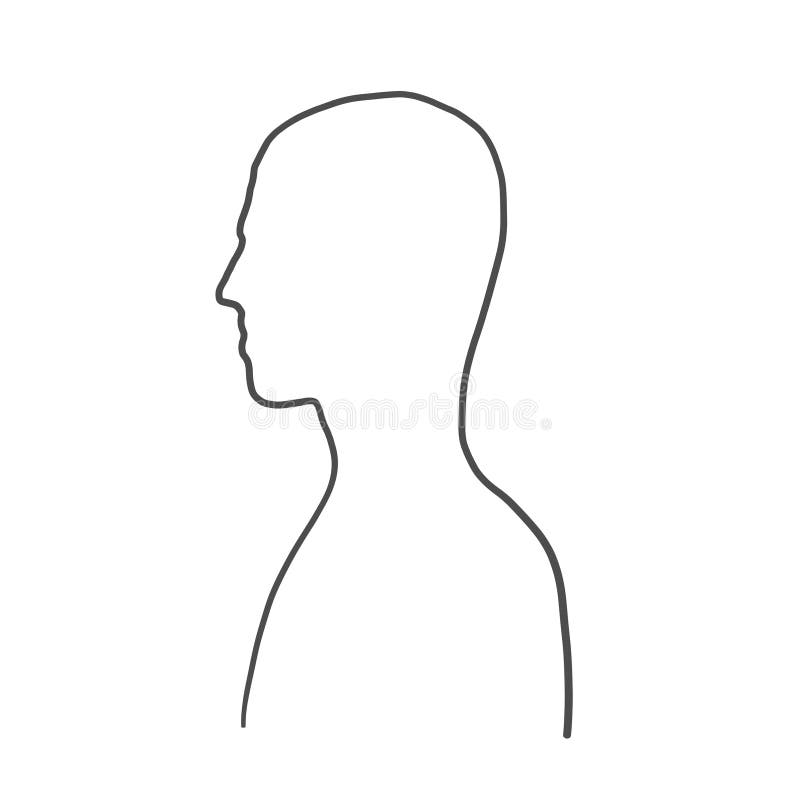 Human Head Silhouette Side View Stock Vector Illustration of vector