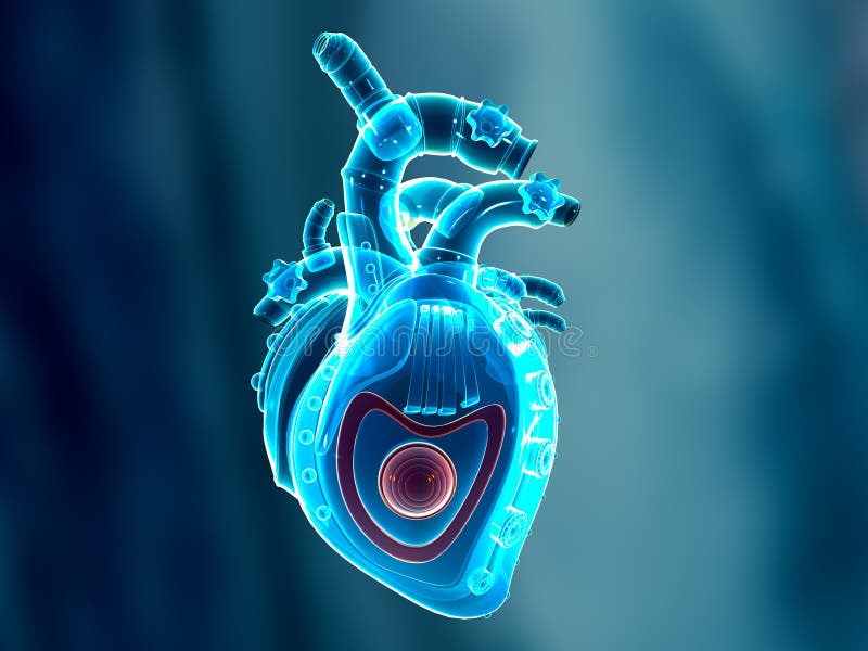 Mechanical heart stock illustration. Illustration of horizontal 184974537