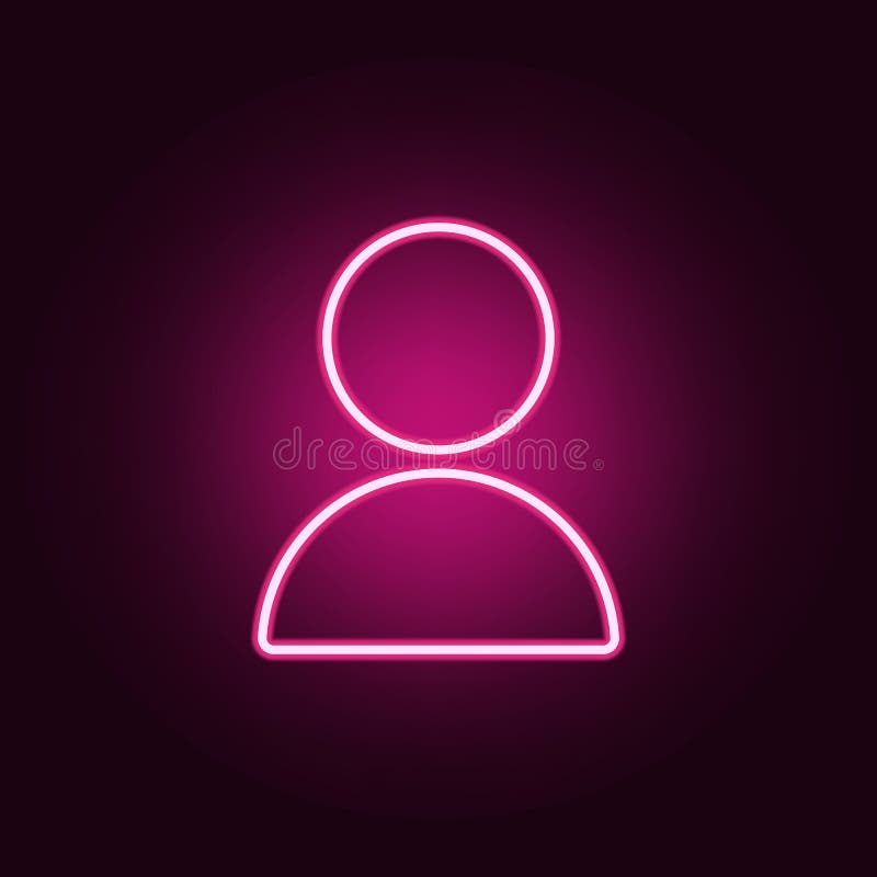 Human Icon. Elements of  in Neon Style Icons Stock Illustration