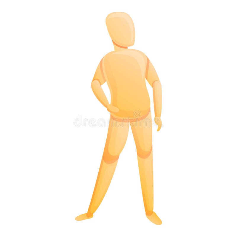Child Mannequin Icon, Cartoon Style Stock Vector Illustration of