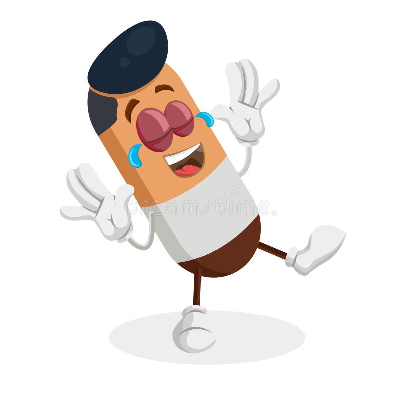 Human Mascot And Background Thumb Pose Stock Vector - Illustration of