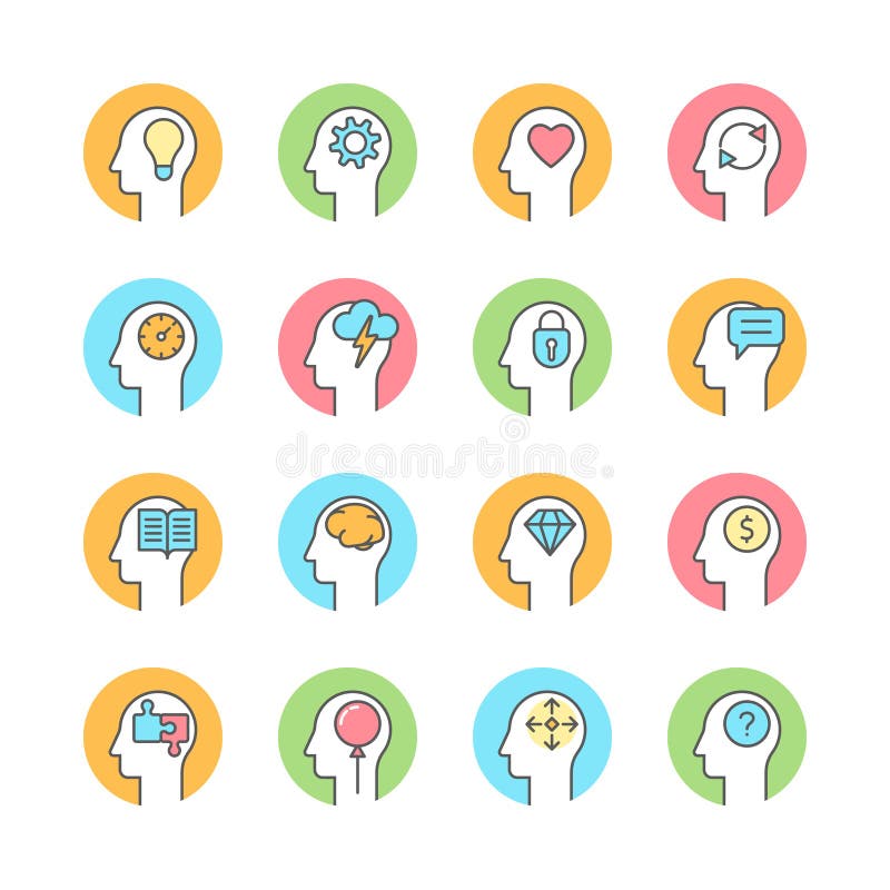 Psychic Power Sixth Sense Cliparts Icons Stock Vector - Illustration of ...