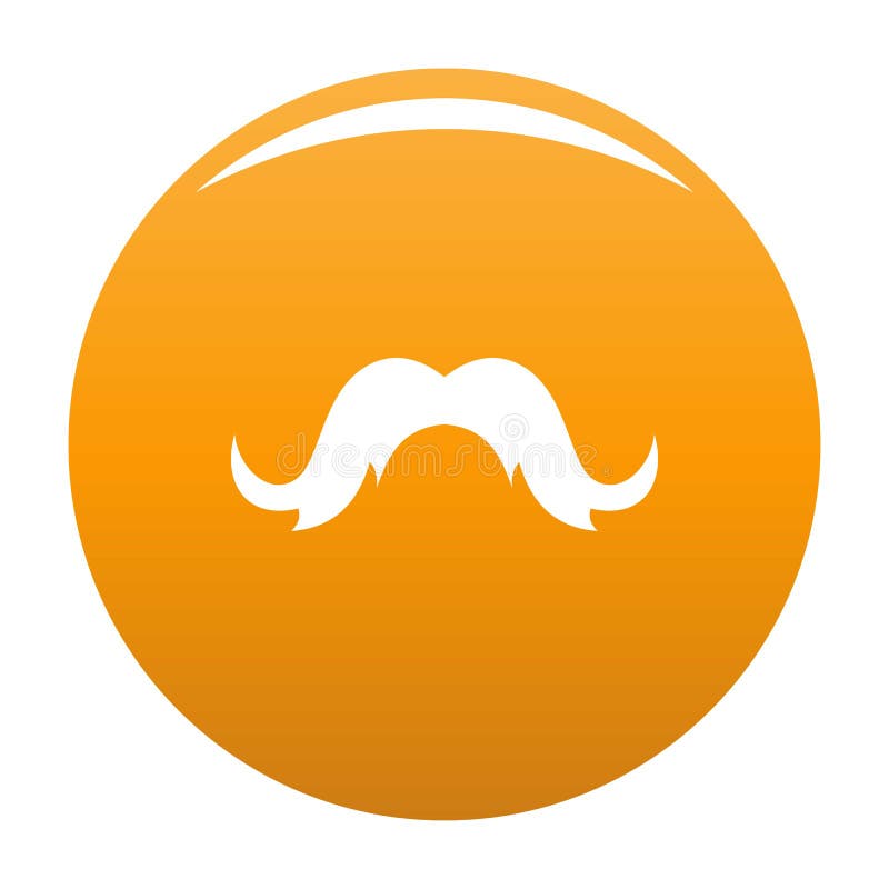 Hat With Mustache On An Orange Background Stock Vector - Illustration ...