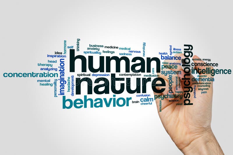 Human nature word cloud