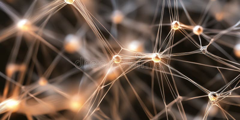 Human neuron low poly anatomy concept. Artificial neural network technology science medicine cloud computing. AI 3D stock photo