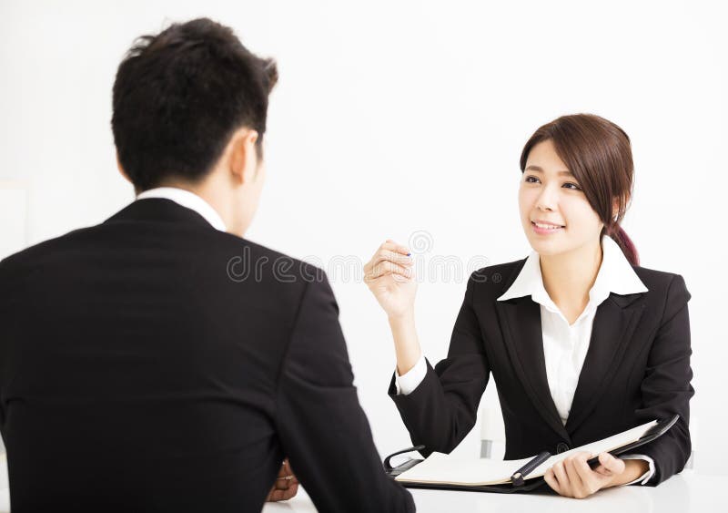 Human resource concept and Job interview stock photography