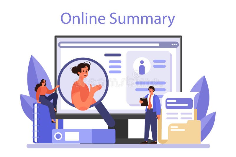 Human Resources Online Service or Platform. Idea of Recruitment Stock