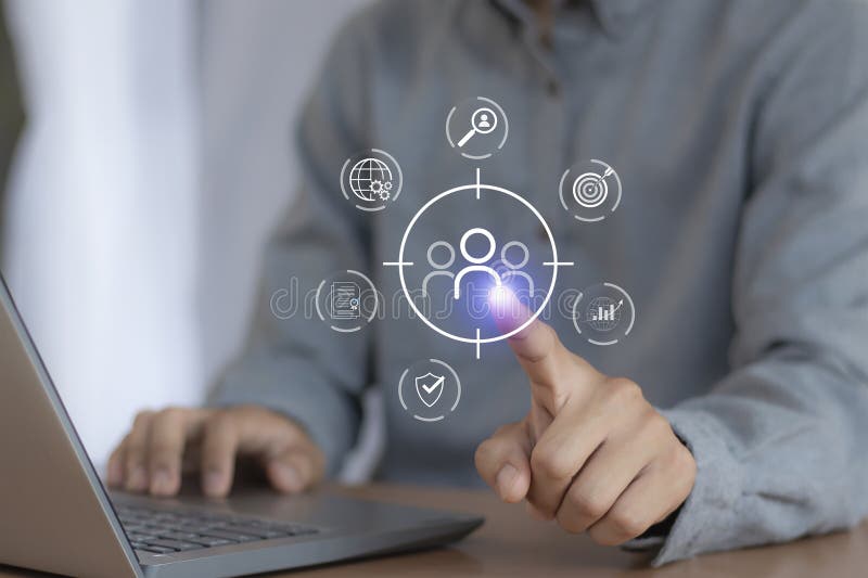 Human Resources Recruitment Team Employee Management Business Concepts Global Structured Relationship Management Recruitment stock illustration