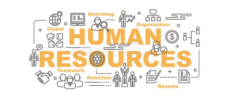Human resources vector banner royalty free illustration