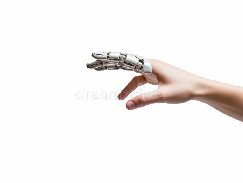 Human and Robot Hand Interaction. Generative Ai Stock Illustration ... Circuit Diagram