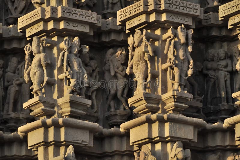 Human Sculptures at Vishvanatha Temple,Western temples of Khajuraho, Madhya Pradesh, India