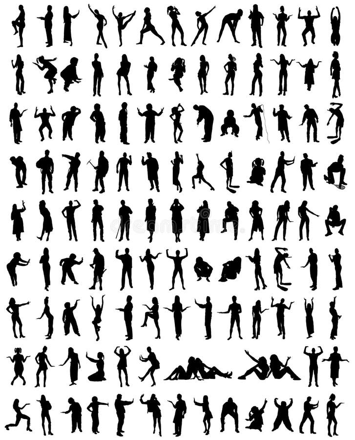 Download Human Silhouettes stock vector. Illustration of parachute - 8701524