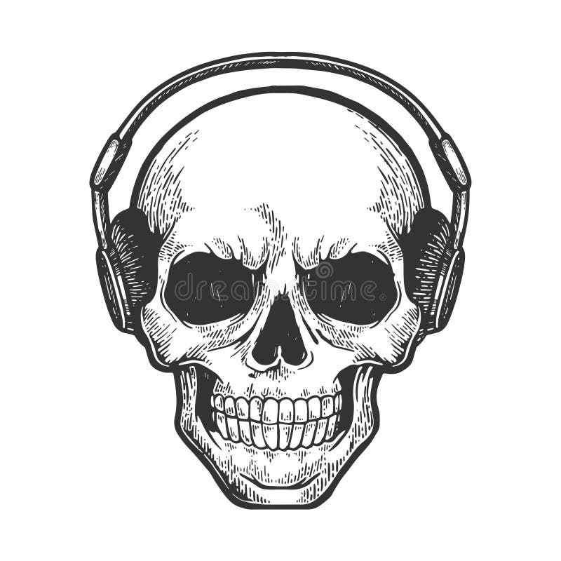 Headphones sketch stock vector. Illustration of ballpoint - 26513696