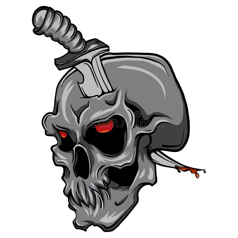 Skull Knife Creepy Stock Illustrations 138 Skull Knife Creepy Stock
