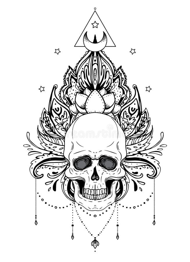 Geometric Skull tattoo by Serena Caponera  Post 20099