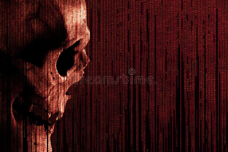 Wall Decal Skeleton Skull Bones Hacker Hacked Word Computer Vinyl Sticker ed1619 