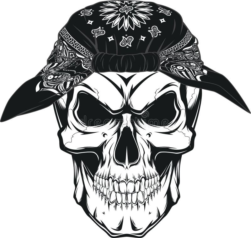 Skull head wearing a hat stock vector. Illustration of fashin - 65127526