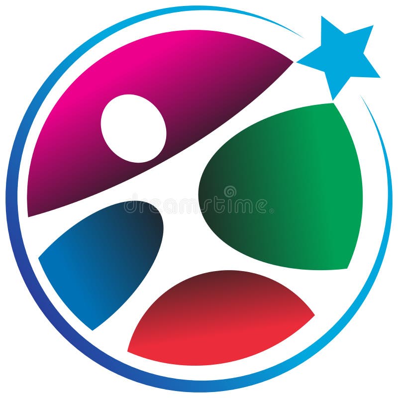 Human star logo stock illustration Human star logo stock illustration