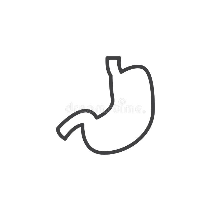 Human Stomach Simple Design Stock Vector - Illustration of diet ...