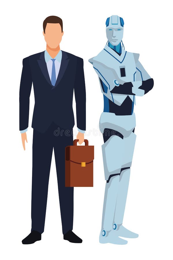 Humanoid robot avatar stock vector. Illustration of cartoon - 145060465