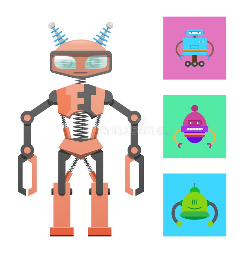 Robot, Construction Sample, Color Vector - Illustration of machinery, 120850099