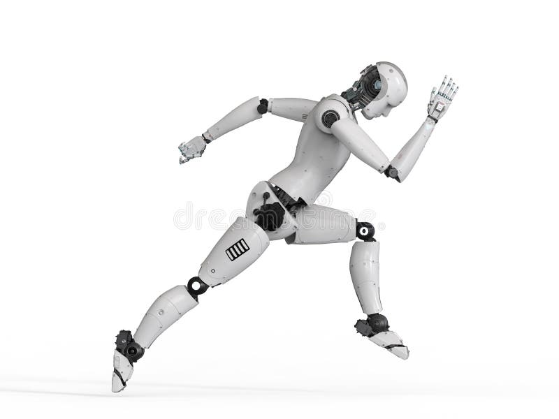 Humanoid robota bieg ilustracji