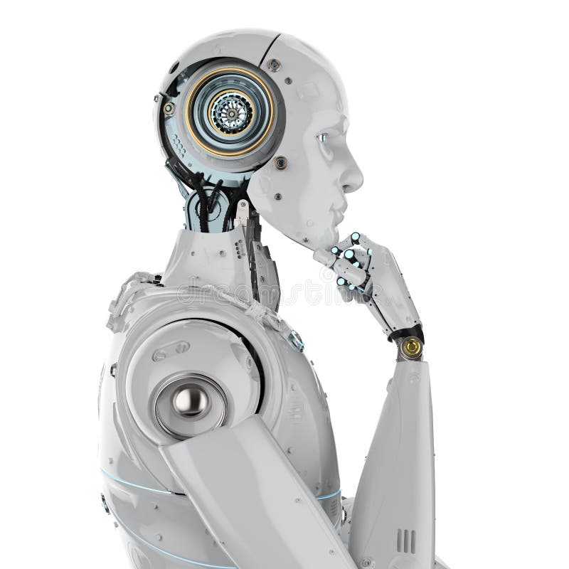 Humanoid robota główkowanie ilustracja wektor