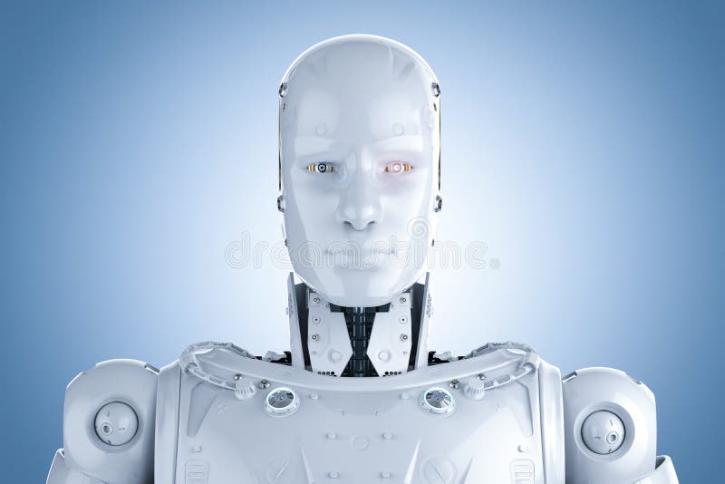 Humanoid robota twarz ilustracji