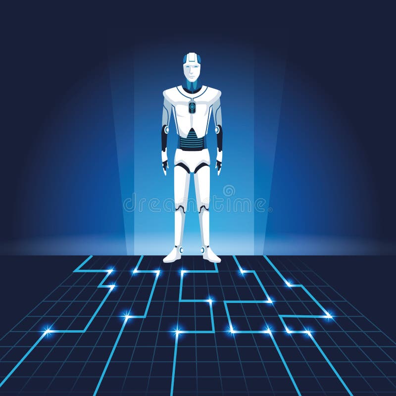 Humanoid Roboteravatara vektor abbildung Humanoid Roboteravatara vektor abbildung