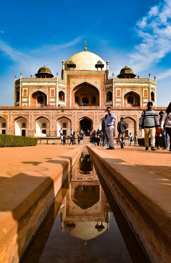 Humayun& x27; s het graf is het graf van de Mughal-Keizer Humayun in Delhi, India royalty-vrije stock fotografie Humayun& x27; s het graf is het graf van de Mughal-Keizer Humayun in Delhi, India royalty-vrije stock fotografie