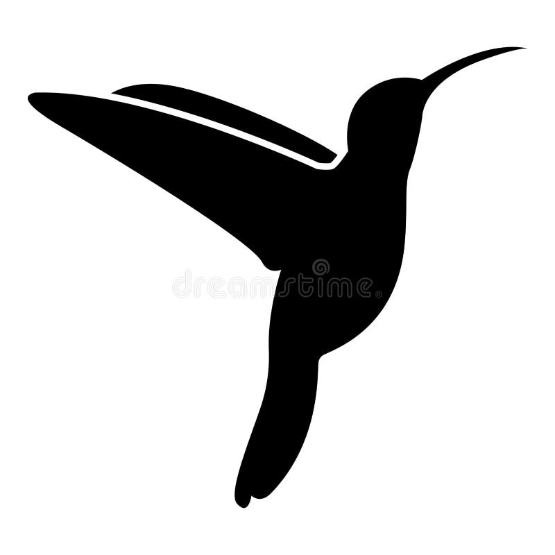 Hummingbird icon black color illustration flat style simple image royalty free illustration Hummingbird icon black color illustration flat style simple image royalty free illustration