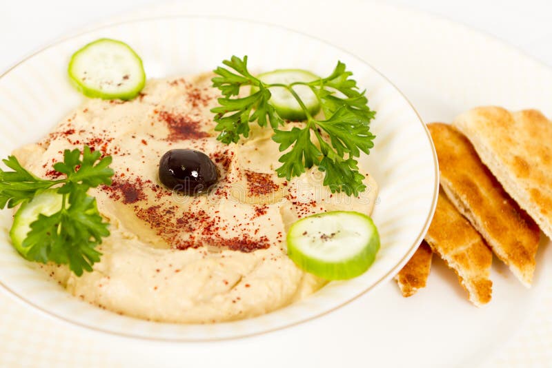 Hummus avec Pita images stock Hummus avec Pita images stock