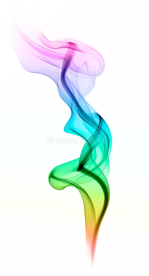Humo coloreado del extracto imagen de archivo