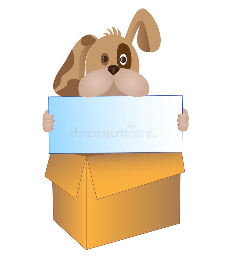 Hund mit Tabelle vektor abbildung. Illustration von erscheint 30397264