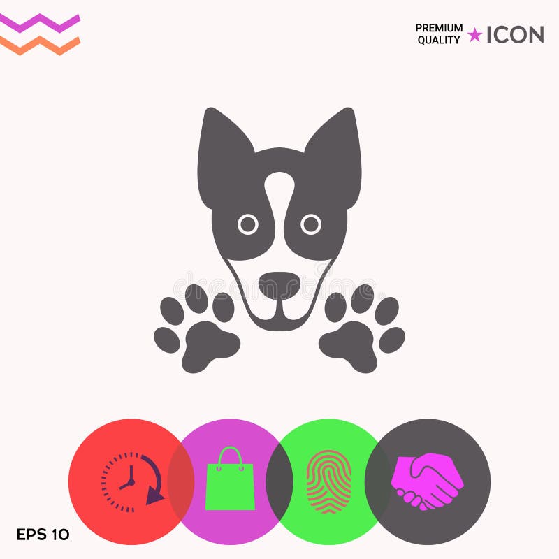 Hund, Tatze Logo, Symbol, Schützen Zeichen Vektor Abbildung