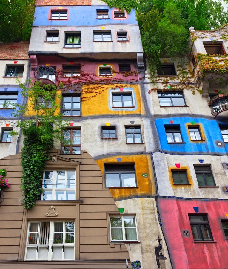 Hundertwasser House in Vienna, Austria. stock image Hundertwasser House in Vienna, Austria. stock image