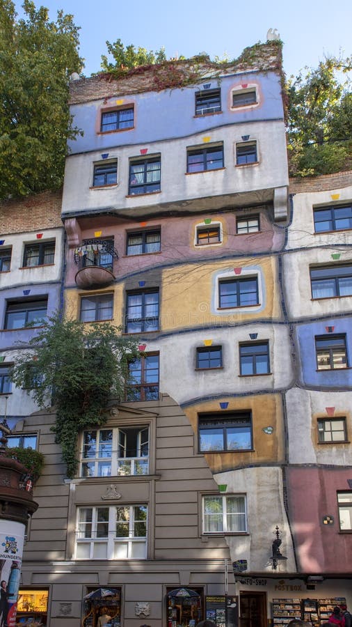 Hundertwasser Mieści, Wiedeń, Austria artystą Friedensreich Hundertwasser zdjęcie stock Hundertwasser Mieści, Wiedeń, Austria artystą Friedensreich Hundertwasser zdjęcie stock
