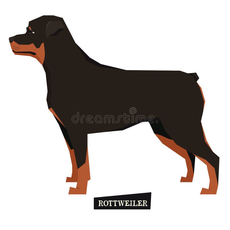 Hundesammlung Rottweiler-geometrischer Stil lizenzfreie abbildung Hundesammlung Rottweiler-geometrischer Stil lizenzfreie abbildung