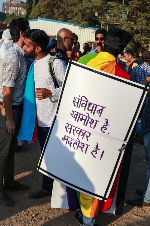 Mumbai India 01 Feb 2020 Hundreds Of Members Of The Gay Community 